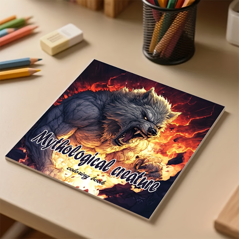 Mythological Creatures Adult Coloring Book - 20 Thick Pages