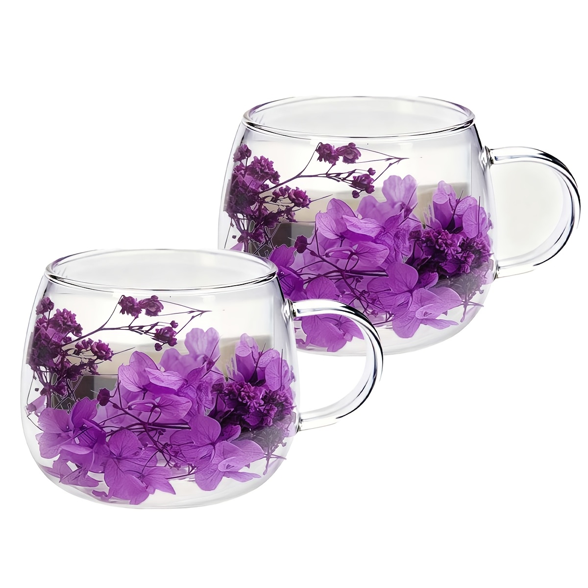 1pc/2pcs, Double-walled Glass Mug. Glass Cup Made Of High Borosilicate Glass, Transparent And Heat-resistant. Double-layer Hollow Structure, Insulating And Anti-scald. Multi-style Optional, With