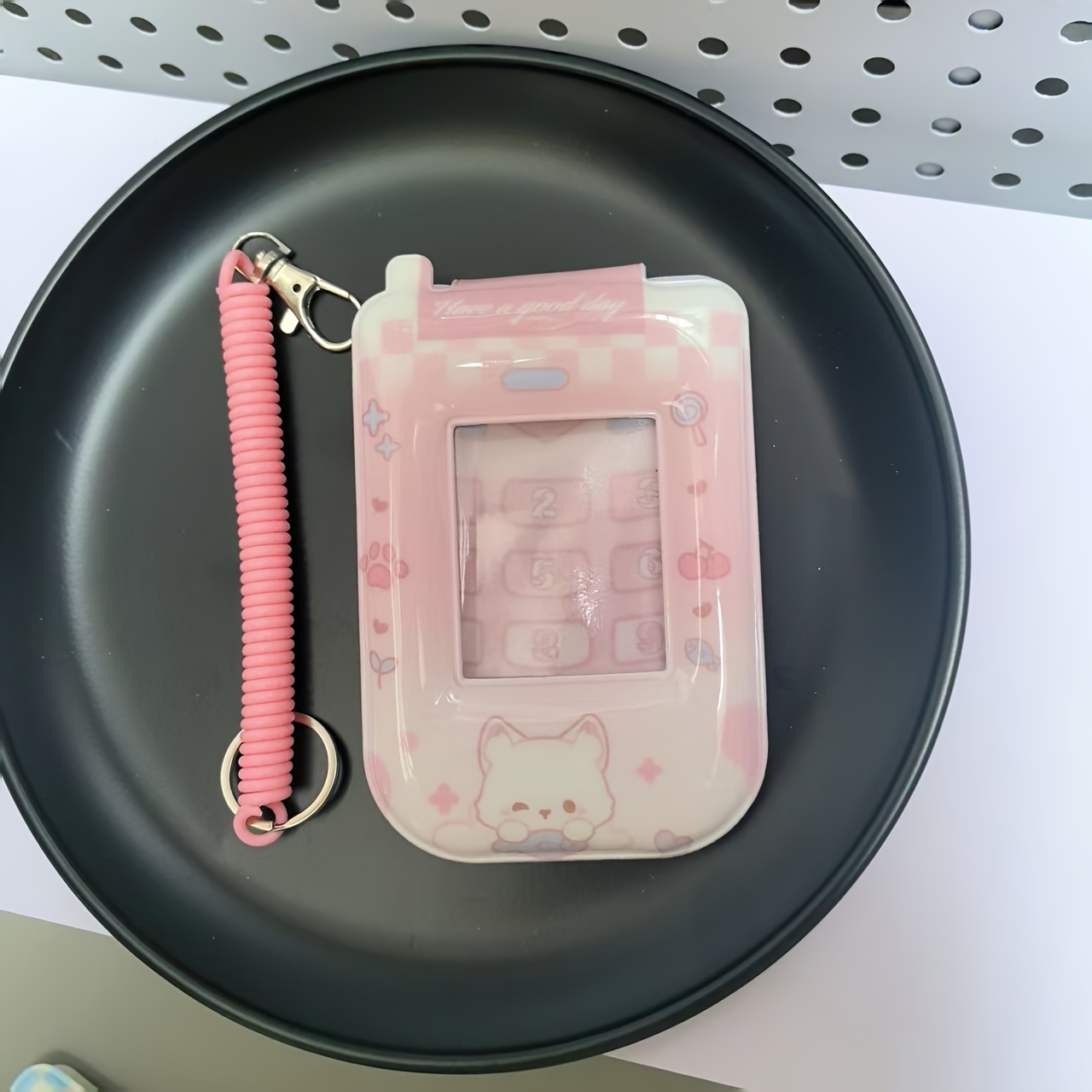 TEMU 2d Cute Flip Card Holder, Portable Lightweight Id Card Protector For Women, Bus Pass, Credit Card, And Work Badge, Creative Fun Daily Use, Great