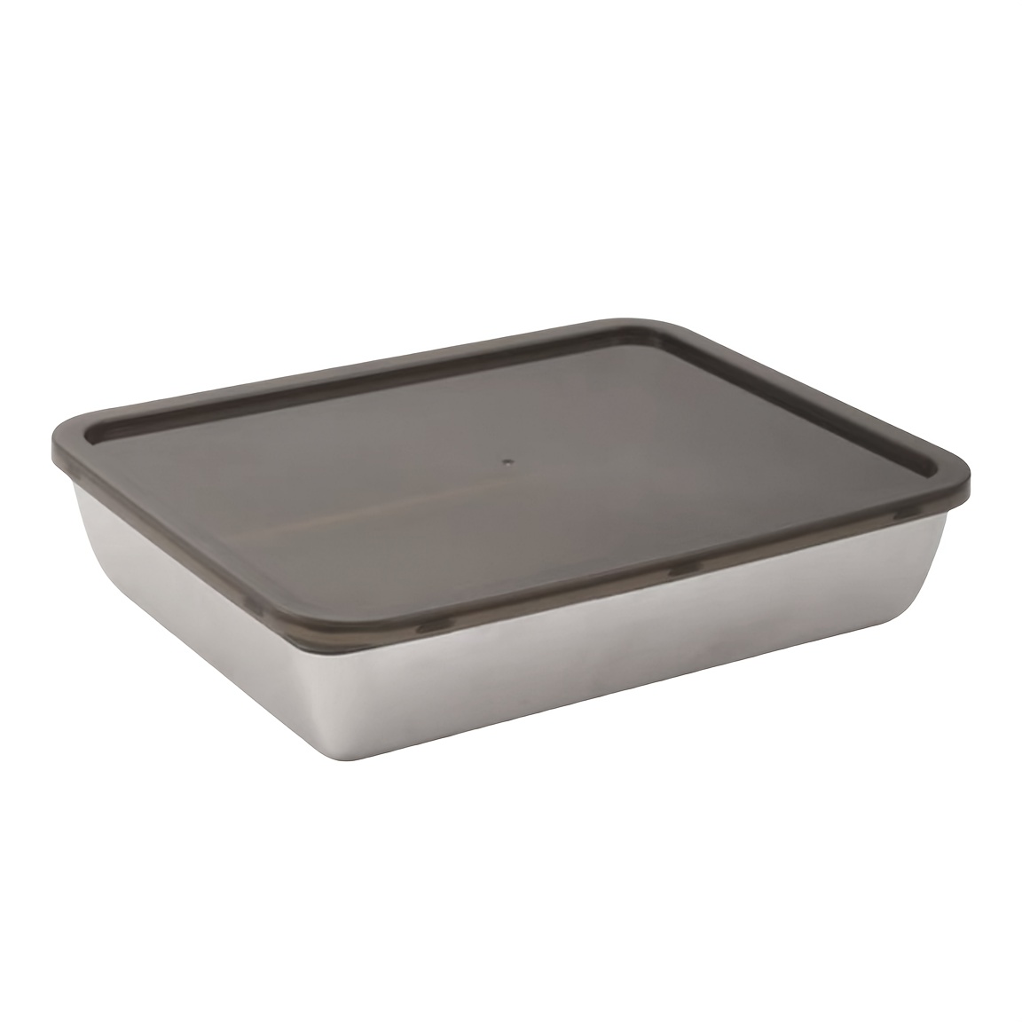 3pcs Large Capacity Stainless Steel Multipurpose Food Storage Containers, Thickened, Stackable, Microwave Safe, Flip Top, Square, Dishwasher Safe, with Freshness Keeper for Roasting, Grilling, Desserts, Cakes, Salads, Kitchen Organization, Refrigerator, Freezer Safety, Multipurpose Prep