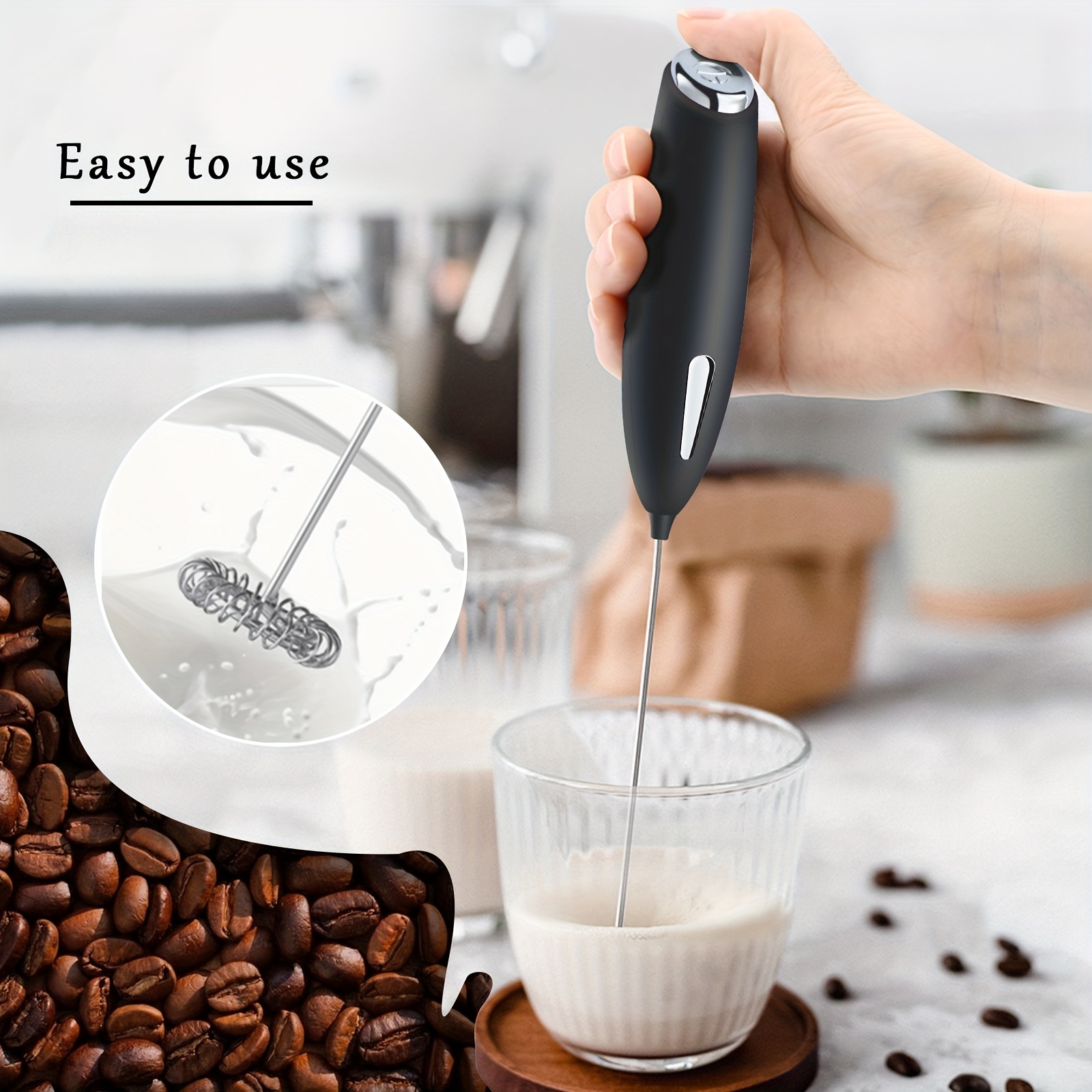 Lalayuan Mini Coffee Maker & Drink Mixer With Motor, Blending Suitable For, Office,, Compact Suitable For Coffee, Smoothies, Shakes, , Purees, Beverages, Operation & Maintenance