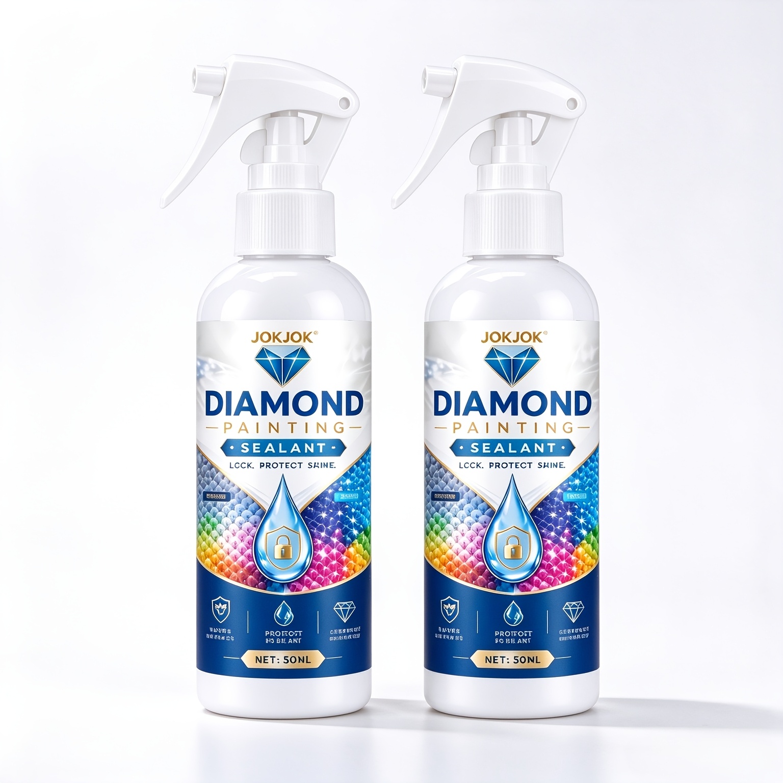 TEMU 2pcs Sealer Spray, Protective Spray For Diamond Painting, Quick Dry Clear Coating Keep Rhinestones Secure And Bright