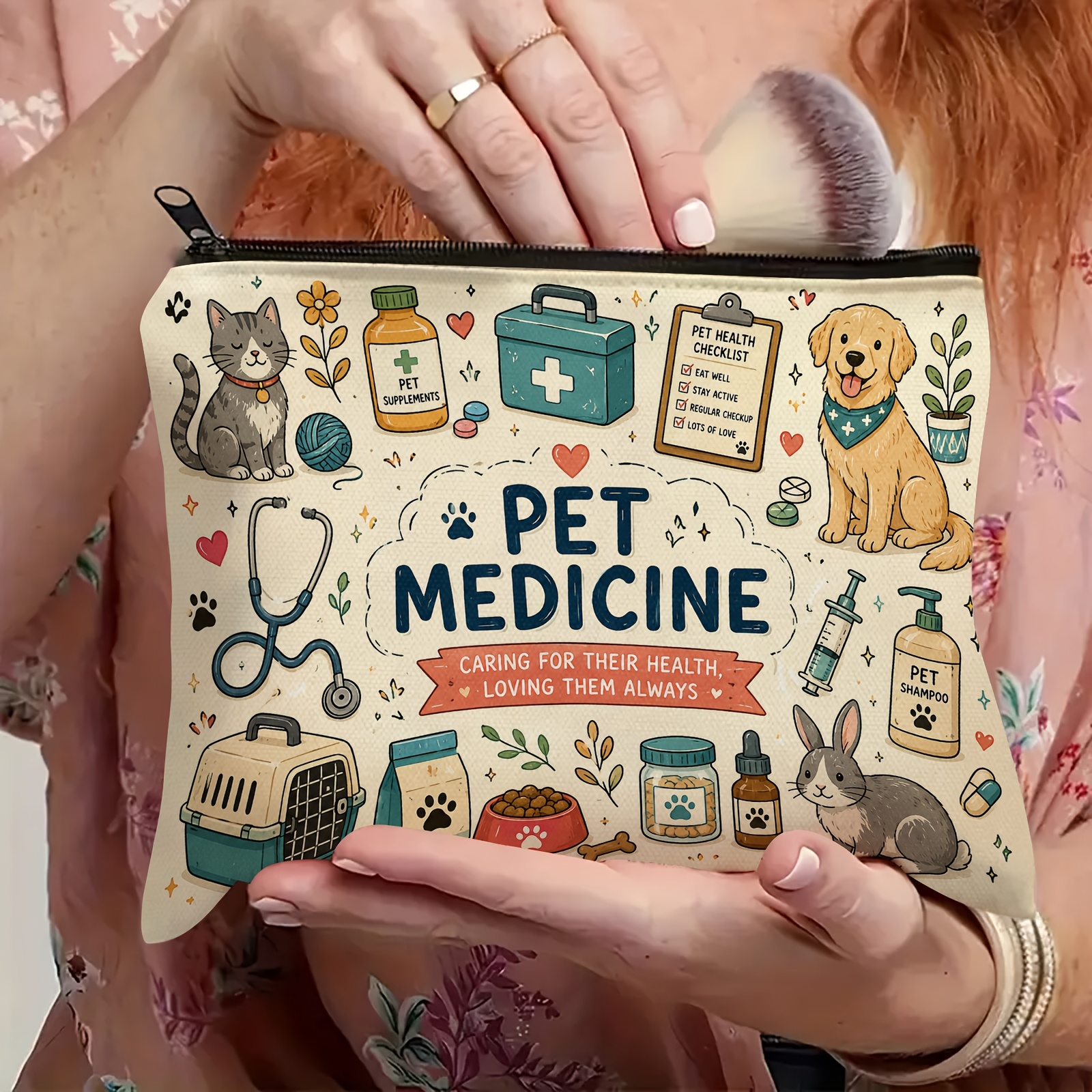 TEMU Borsa porta medicinali per animali domestici - borsa con cani, e forniture di . Perfetta per riporre snack, pillole o strumenti di toelettatura.