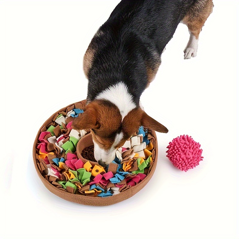 

1pc Pet Snuffle Mat Interactive Feeding Bowl, Slow Feeder For Dogs, Soft Polyester Fabric, With Squeaky , Enhances Foraging Skills, Washable