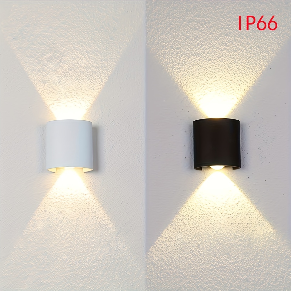 

2w Modern Wall Lamp Led Wall Light Up And Down Waterproof Abs Shell Wall Sconces Indoor Outdoor For Bedroom Bathroom Porch Corridor Living Room Stairs