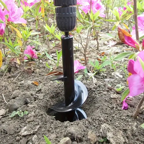 1pc garden ground drill bit garden soil loosening drill bit garden vegetable digging ground drill screw fried dough twists drill