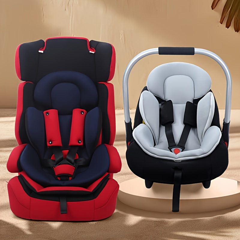1pc Car Seat Cushion for Safety Seat Pad with Adjustable Straps Breathable Polyester Fiber Non Slip Bottom Comfortable Padding for Ideal Gift for Christmas and Thanksgiving