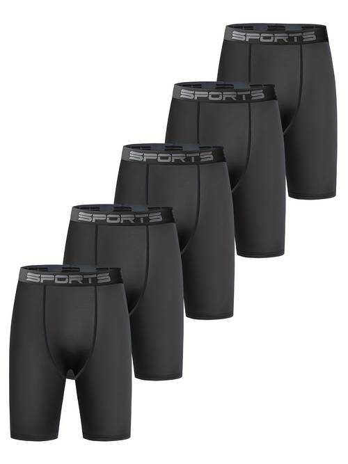5pcs mens sports outdoor shorts compression pants