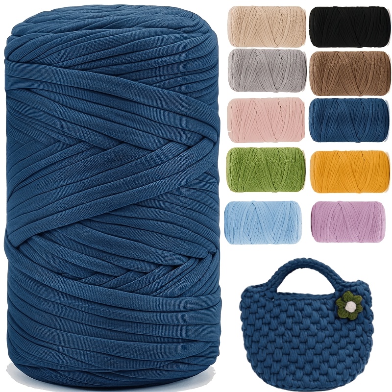 TEMU 1pc Thick Hand-knitted Yarn (chunky) - Large Coarse Craft Balls Suitable For Diy Woven Bags, Baskets, Blankets, Floor Mats, Making - & Handbag