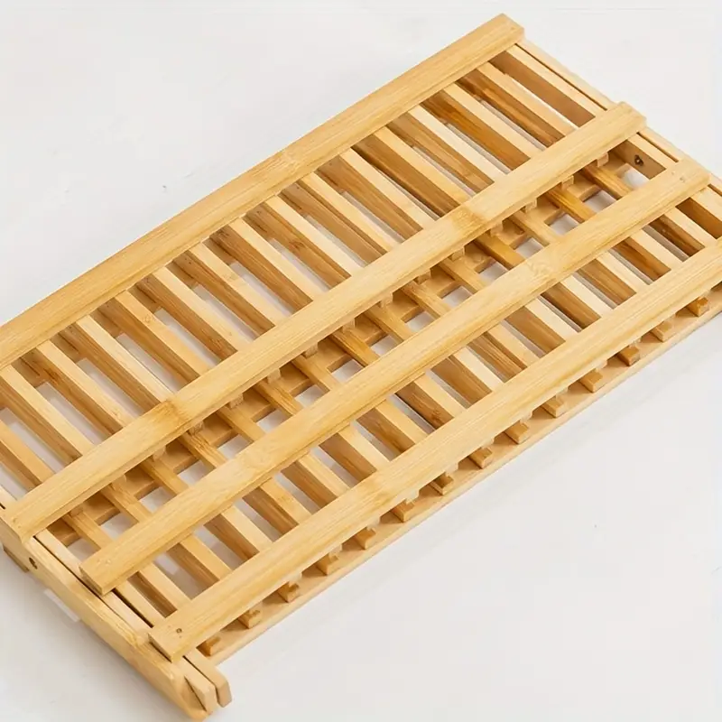 de séchage de vaisselle pliable à double couche avec plan de drainage, couleur de   darbre - idéal pour   des assiettes, des  , des tasses et des couverts, parfait pour organiser   de cuisine, support de rangement de cuisine pour les assiettes, les  , les tasses et les planches à découper, organisateur de placard de cuisine, support de séchage de vaisselle détails 9