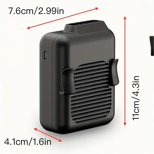 personal portable waist clip fan rechargeable battery powered mini necklace hands type airflow waistband fan under shirt rechargeable waist clip fan suitable for workers outdoor hiking fishing cycling