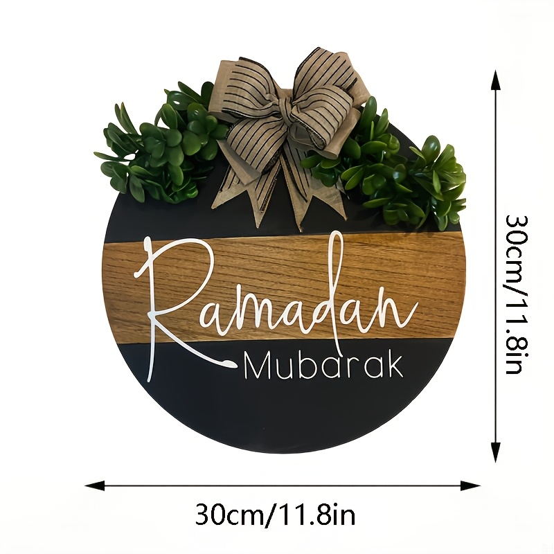 

1pc Ramadan Mubarak Door Garland - Large Size , No Feathers, Door Hanging Style, No Electricity, Ramadan Home Decoration, Suitable For Eid