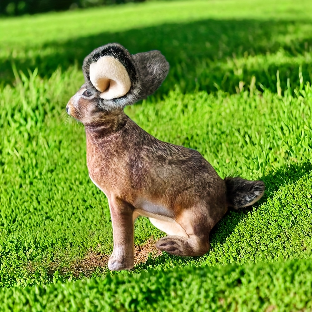 Soft Squeaky Toy for Puppies, Realistic Rabbit