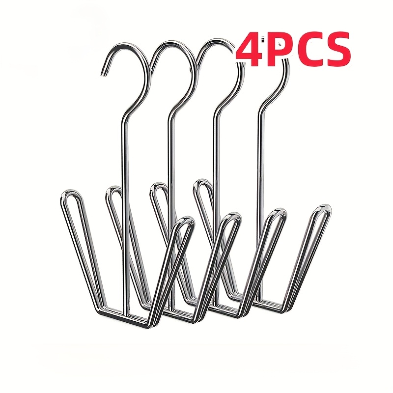 TEMU 4pcs Séchoir à chaussures en acier inoxydable de U, installation perforation, multifonctionnelle à simple poteau, séchoir universel pour balcon