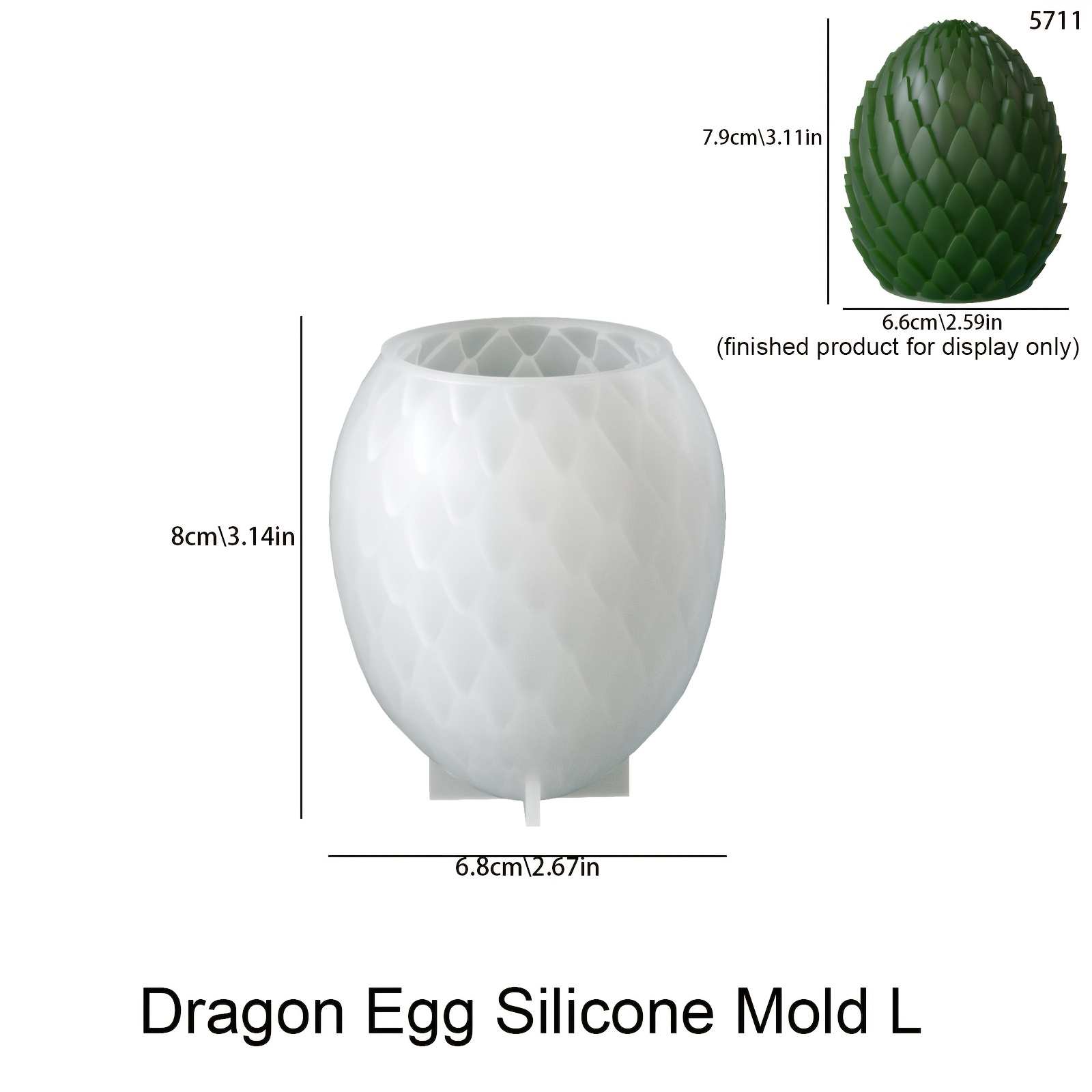 TEMU Resin Silicone Mold Dragon Egg Silicone Mold Pattern Egg Candle Mold Silicone Mold For Resin Dragon Candle Mold For Candles Home Decoration Mold