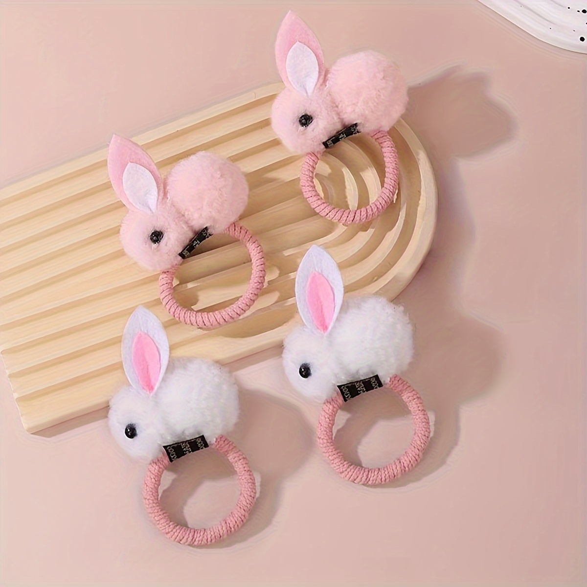 

2pcs Cute Hair Ties - Ponytail Holders For Women & Girls, Fall/winter