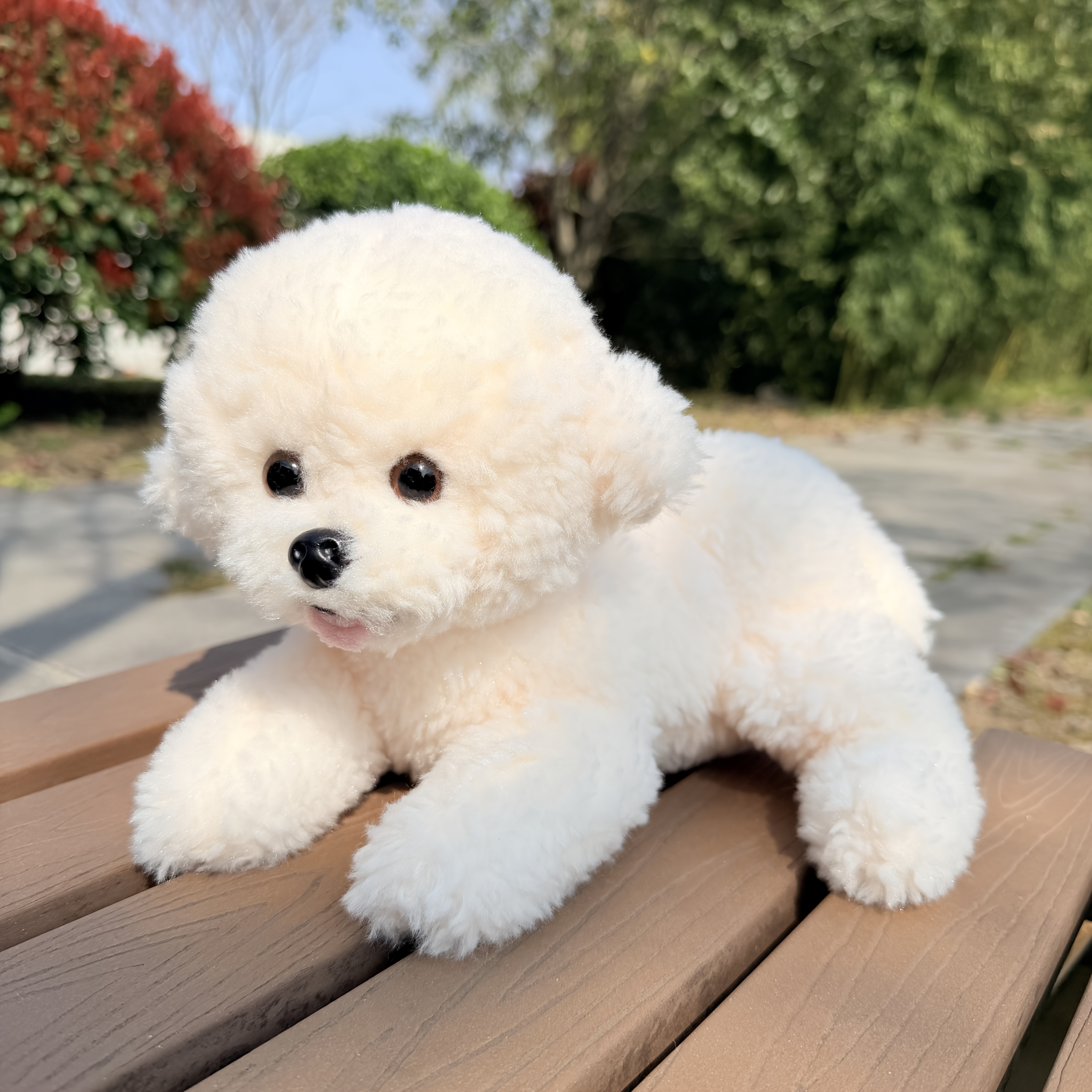 Image of And Lovable Plush Bichon Frise Dog Toys, A Collection Of Stuffed Animals Perfect For Office Decoration, Birthday Celebrations, Holiday Gifts