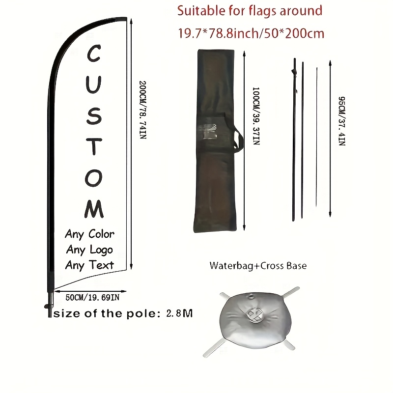 TEMU Drapeaux à plumes personnalisés, panneaux bannières publicitaires, adaptés pour les affichages commerciaux extérieurs, les rassemblements, les