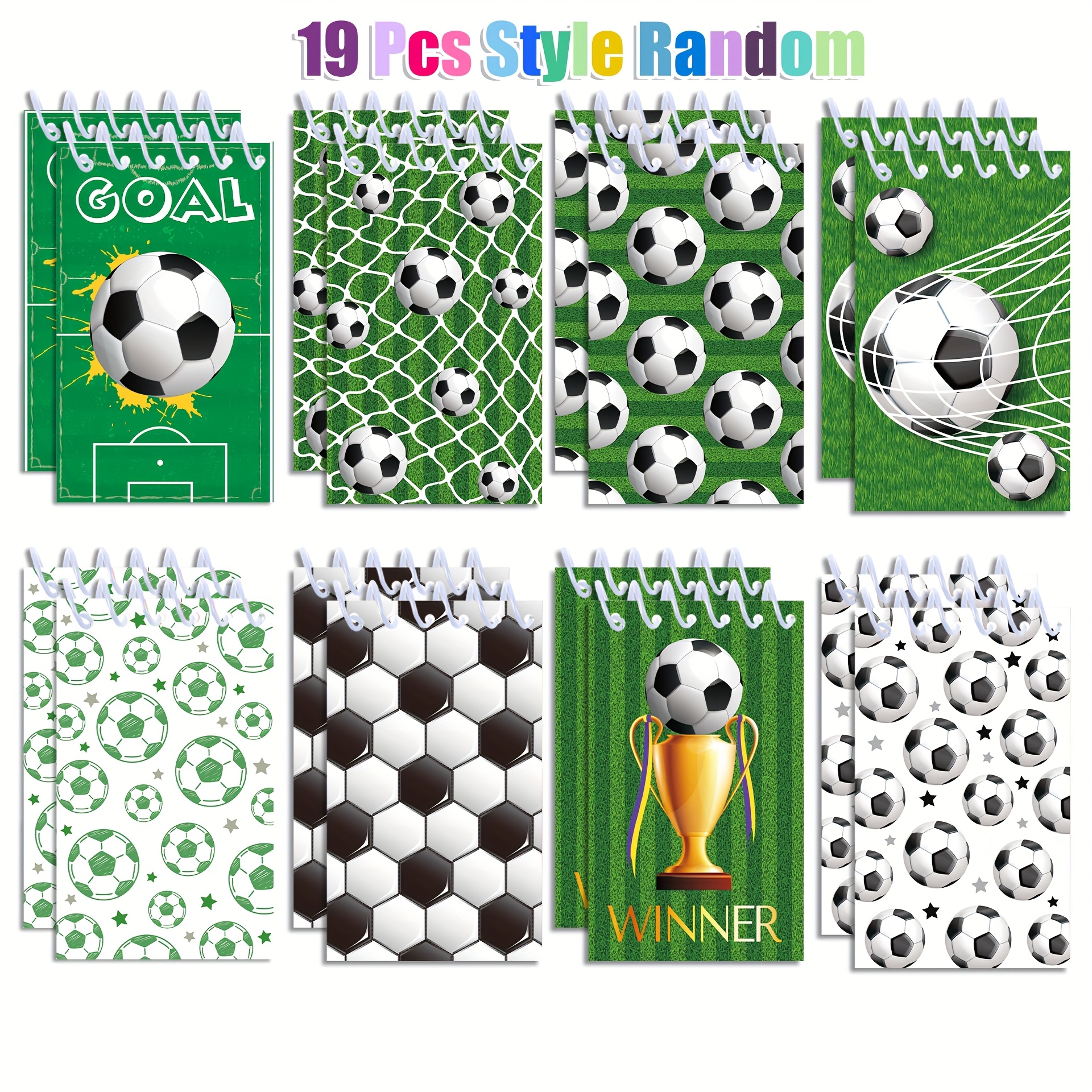 TEMU [random]7/11/15/19/21 Party Favor Packs Mini Notepads Sports Basketball Baseball Football Soccer Party Favors Stuffers Notepads Spiral Mini