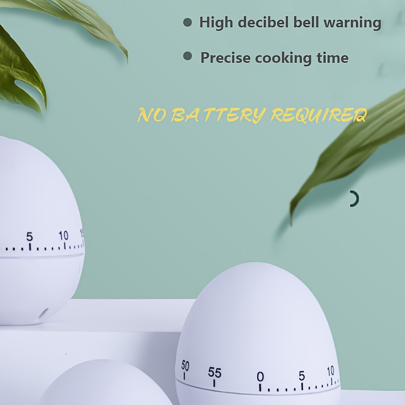 

1pc Cute Egg-shaped Timer, No Battery, Countdown Reminder For Cooking And Baking, Plastic, Precise Timing, Cooking And Dining, Kitchen Tools For Rv And Home Use, Christmas Gift