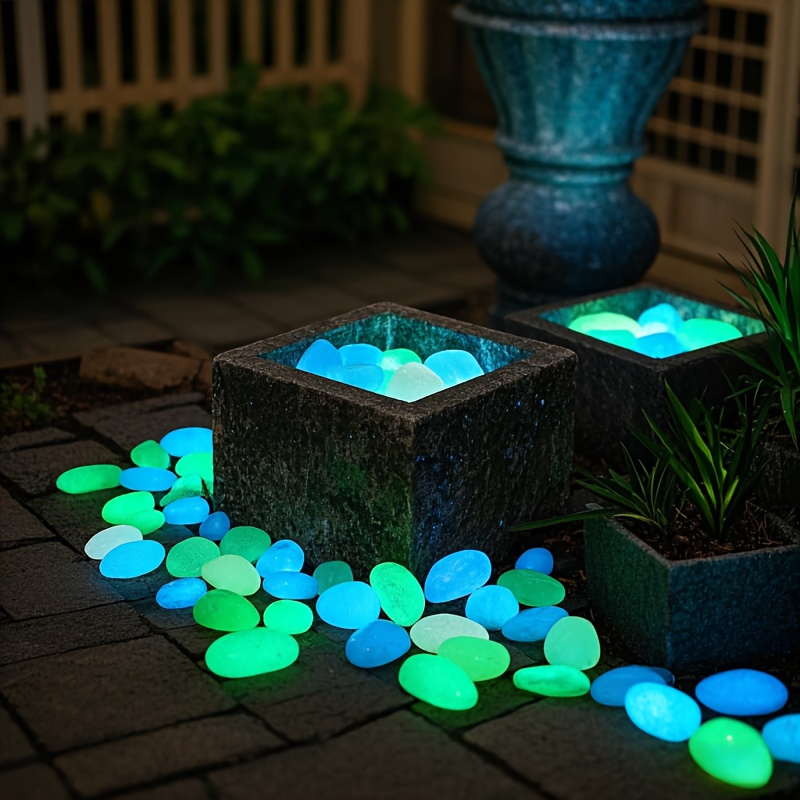 202pcs/bag Plastic Gardening Landscape Pebbles, Colorful, Mini, Reusable, for Garden, Wedding, Party, Festival, Aquarium, Outdoor Landscape, Pottery