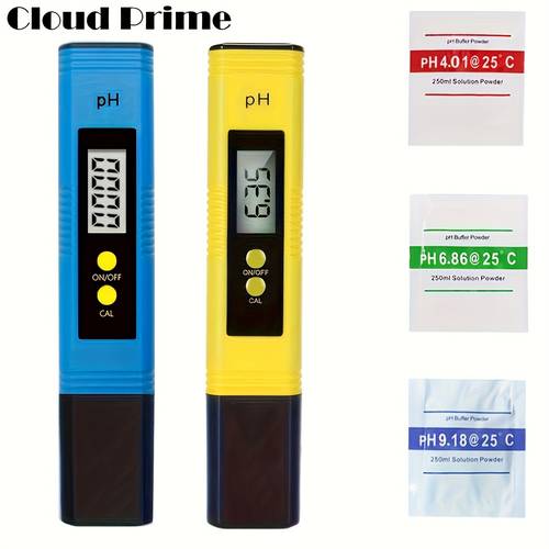 cloud prime portable ph tester 0 01 digital ph value test pen with backlit lcd 0 14 ph range battery operated ideal for water quality testing