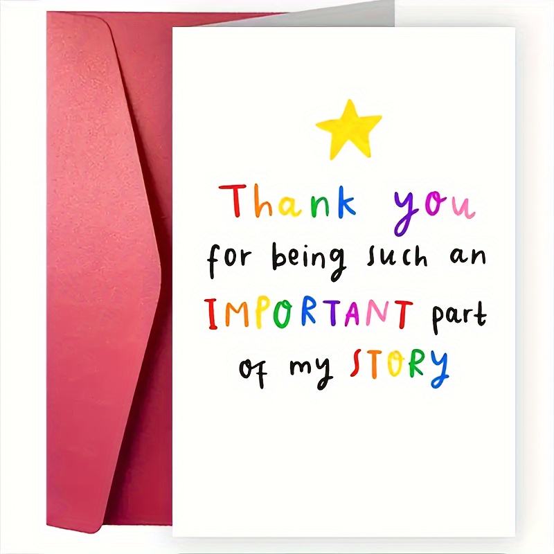 

2/4sets Inspirational Thank You Card - 'thank You For Part Of ' - Teachers, & - Greeting Card With Holiday Wishes