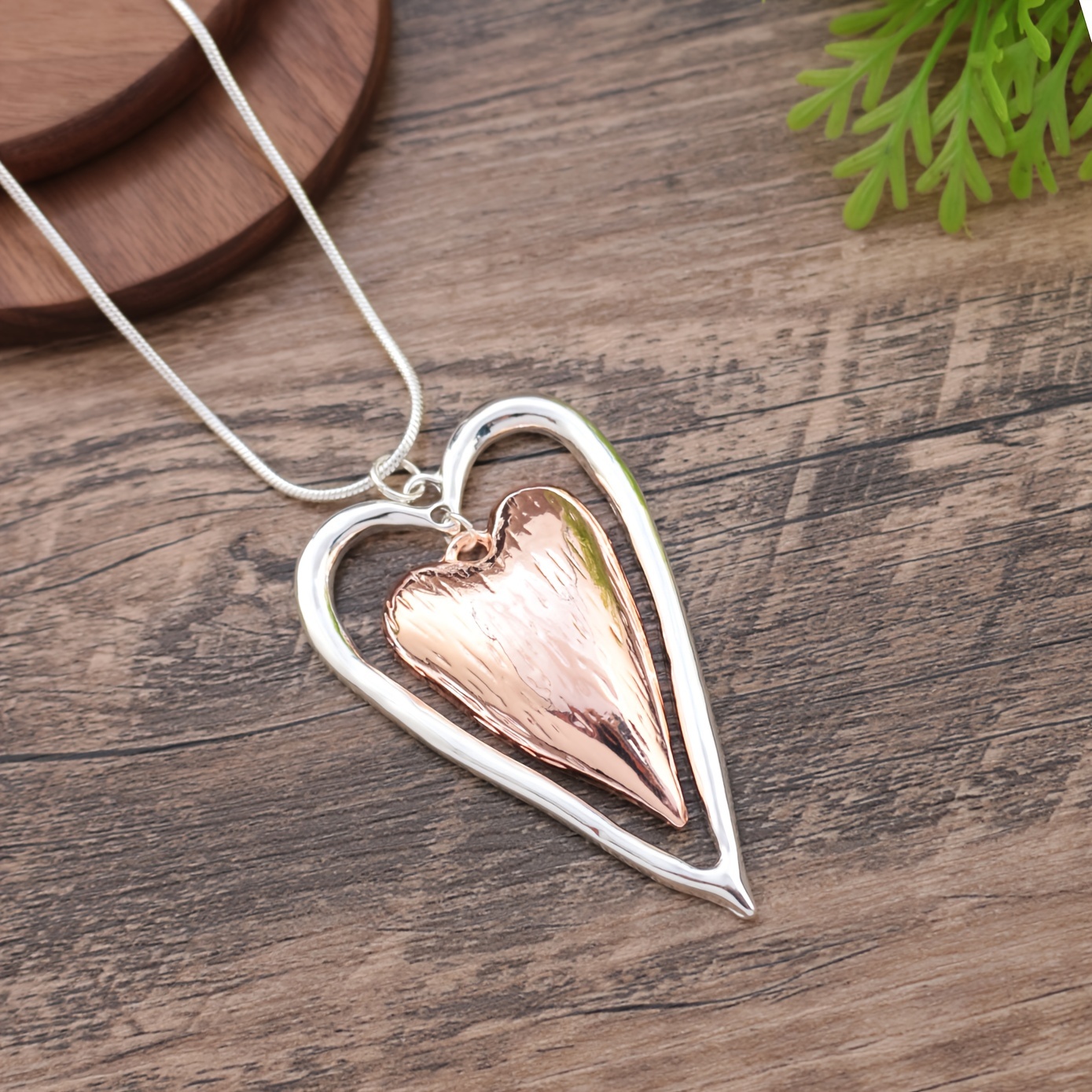 

1pc Bohemian Vintage Heart Pendant Necklace For Women, Zinc Alloy With Silver Plating, Ideal For & Gifting, Valentine's Day, Birthday, Anniversary, Day, Thanksgiving, Christmas, New Year's - All