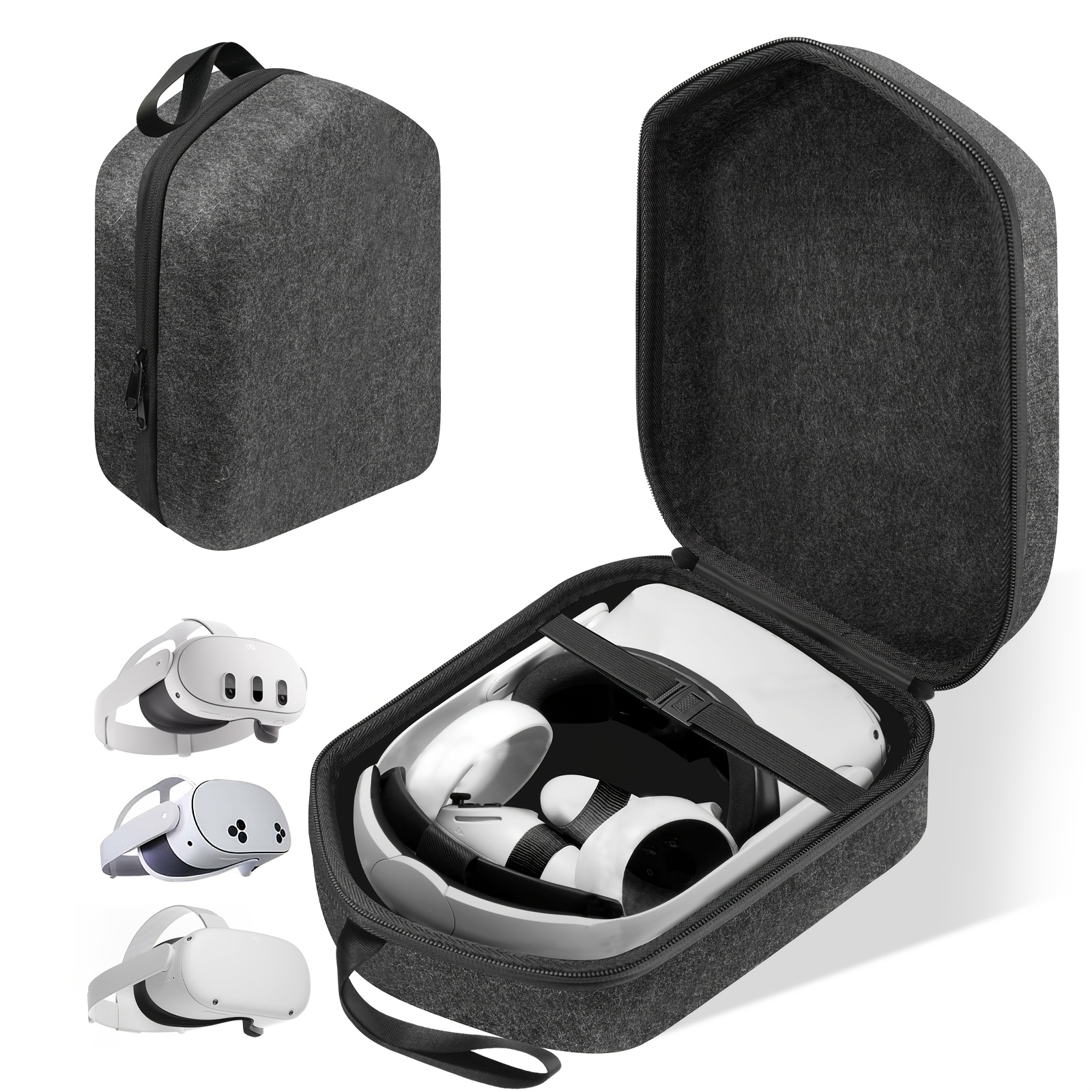 Image of Sarlar Vr Case Compatible For /oculus Quest 2/3/3s & Accessories, Hard Travel Bag With Vr Headset & Controllers Protection - Lightweight Durable Vr Hardware Carrier