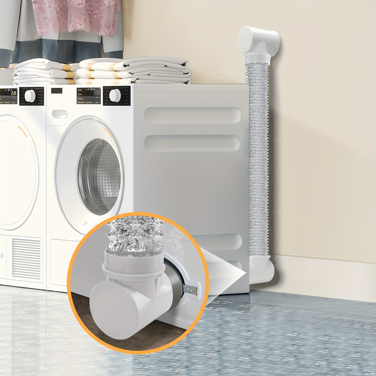 Trockner Belüftungsset - Abluftschlauch 2,51m Mit Adapter