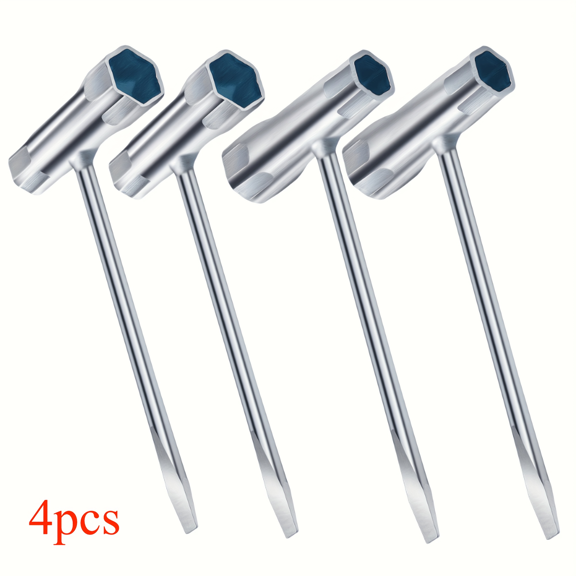 TEMU Jeu de 4 clés à barre de scie, clé à tronçonneuse 13 X 19 mm, clé à bougie, outils de démontage mécanique