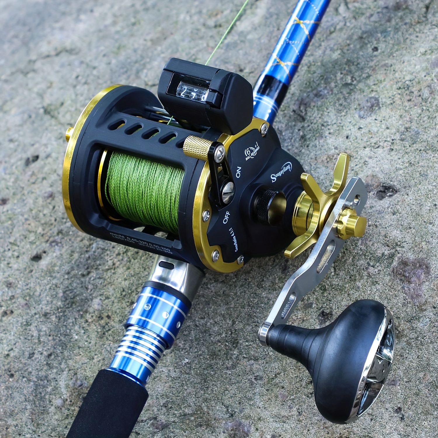 gear ratio strong trolling fishing reel Temu United Arab