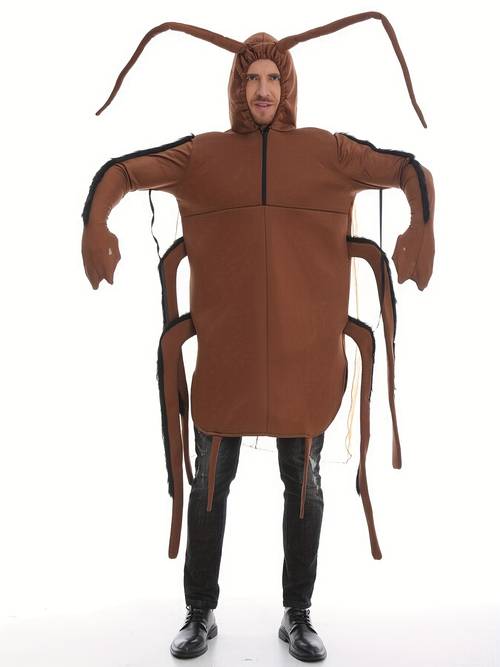 cockroach costume 1pc halloween carnival cosplay party performance costume stage role playing cockroach jumpsuit