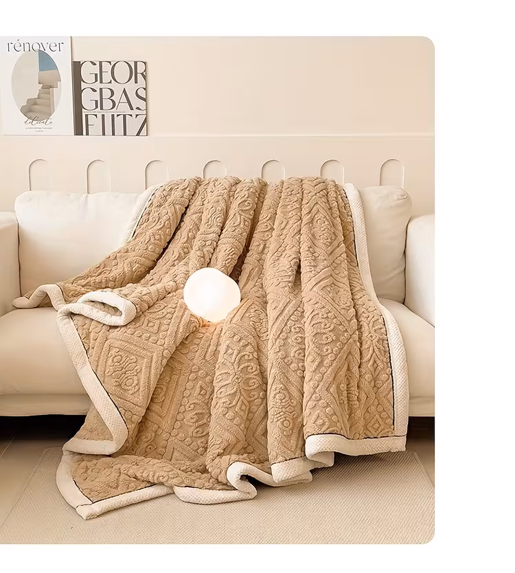 ultra soft thick flannel throw blanket cozy warm versatile for bed pink with tassels machine washable cozy blanket design puffy christmas gift style occasion theme Product details 9