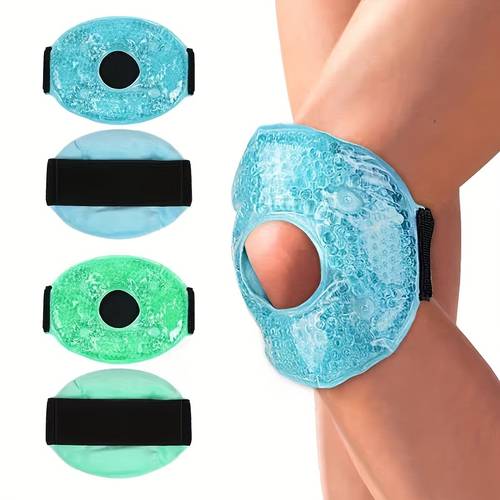 one knee ice pack wrap reusable gel pack for hot and bead pack with adjustable strap suitable for post workout walking and everyday use