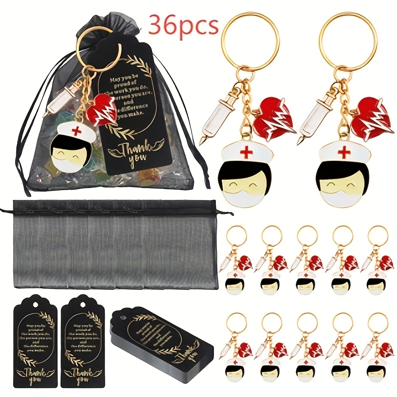 Sureio 36 Pcs Nurse Gifts Keychains Nurses Week Gifts For Women Student Medical Assistant Nurses Appreciation Presents