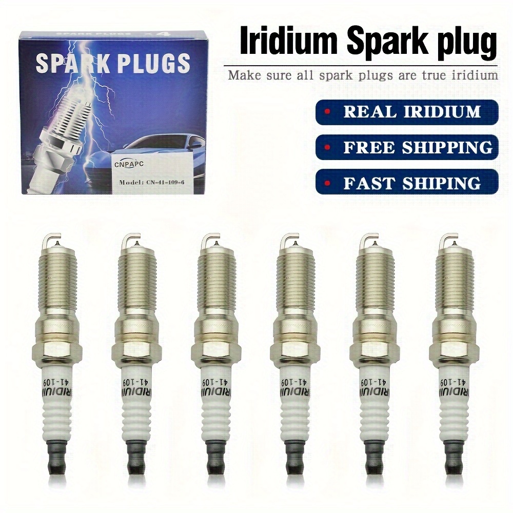 

6pcs 41-109 Iridium Spark Plugs For Buick For Cadillac For For 3.0l 3.6l 12622561