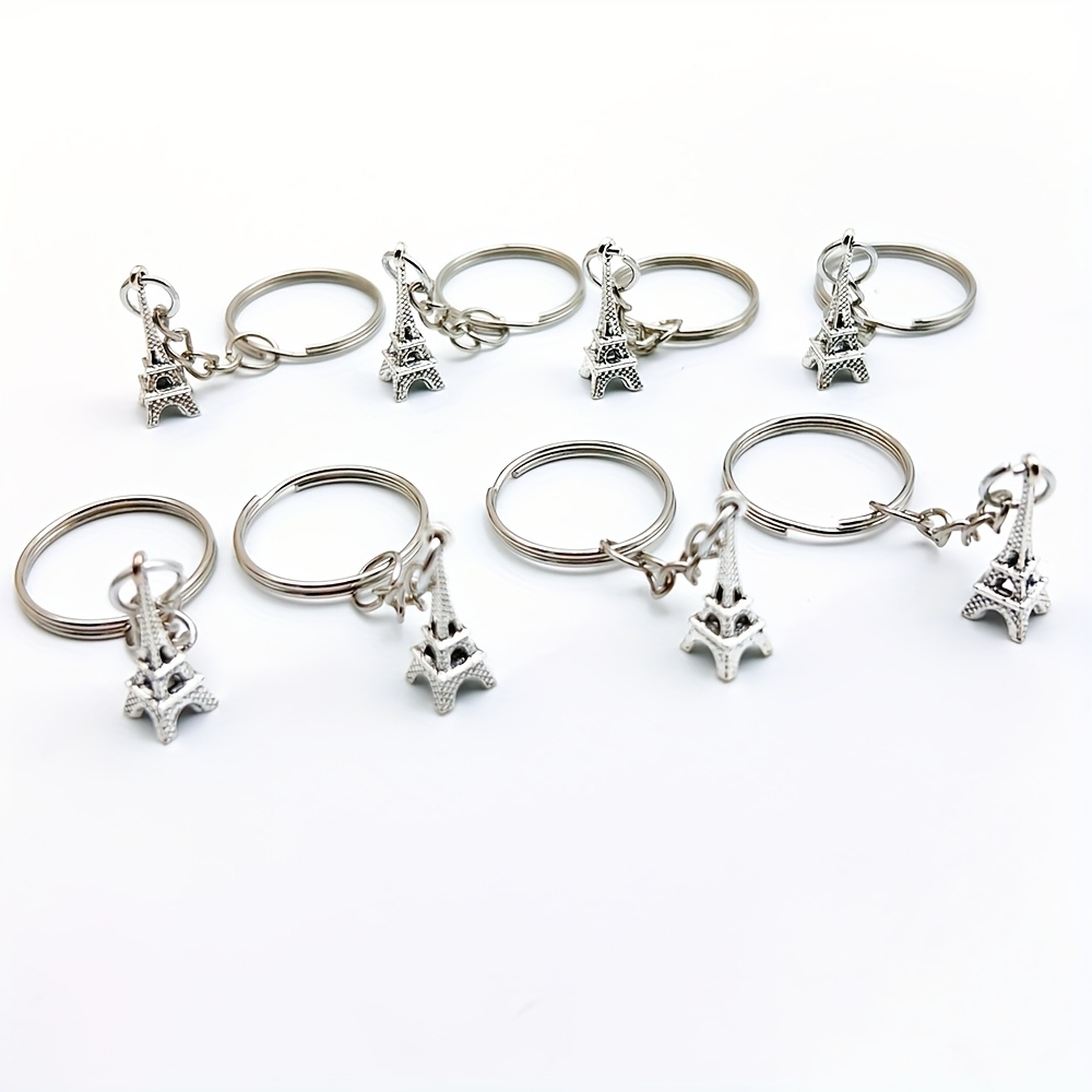 Bracelet Souvenir De Paris - Tour Eiffel & Notre-Dame - Métal Argenté - Occasion Excellent état