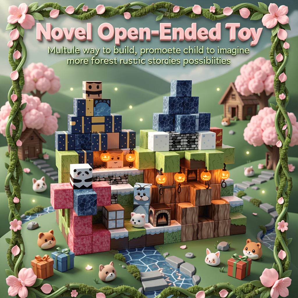 100pcs Interlocking Puzzle Blocks Ice Castle Theme
