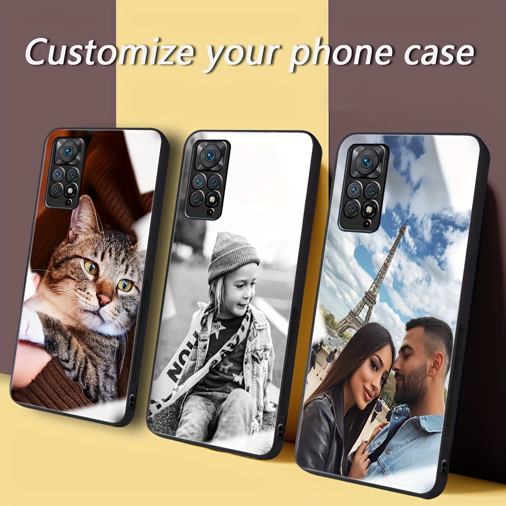 

[customization] Simple And Fashionable Style Photo Pattern Customized Mobile Phone Case Mirror Case Black Frosted Soft Frame Protective Cover For Xiaomi /4g/pro/+/(india)/se/e/r/s/t