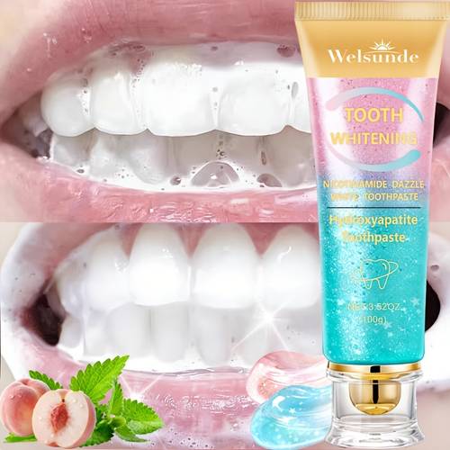 niacinamide toothpaste enriched with niacinamide provides natural and with deep cleaning to clean teeth and leave features a mint peach flavor travel friendly 3 52 for oral hygiene