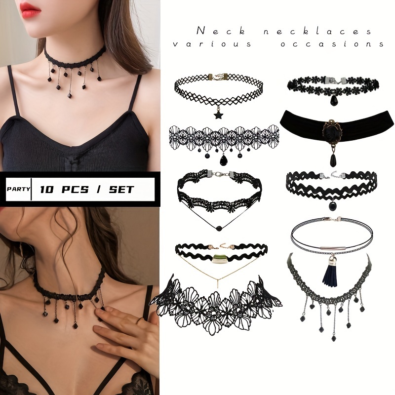 schwarzes halsband fr frauen - Kostenloser Versand fr Artikel, die von  Temu versendet werden