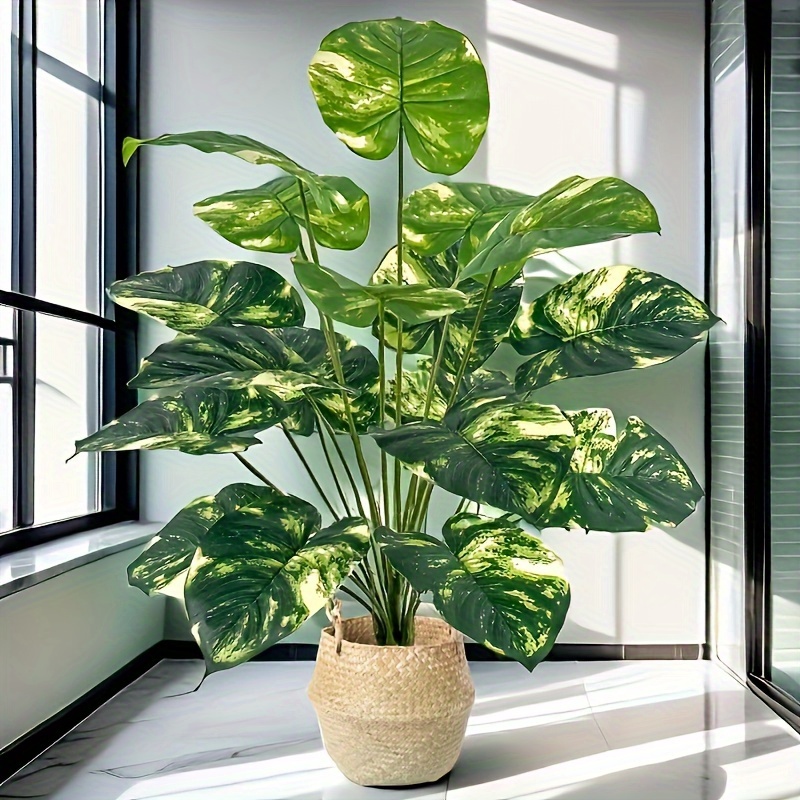 

Large Artificial - Plastic Greenery For Home Decor, Office Desk, Wedding, Christmas, Halloween, Easter, Hanukkah, Thanksgiving - Floor Placement, No Container, No Electricity/battery Needed