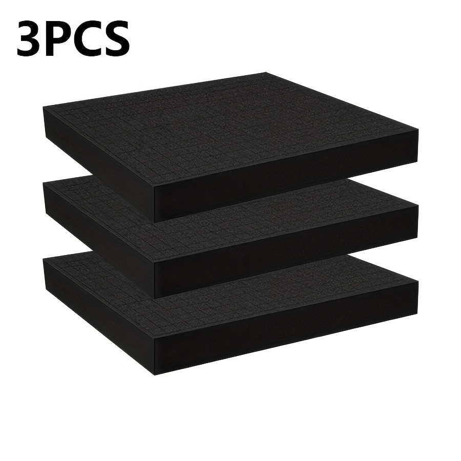 TEMU 1/2/3pcs Black Removable Foam Inserts Compatible For Board Game Storage, Tool Organizers & Drawers - Pre- Sheets With Bottom Strips, Detachable