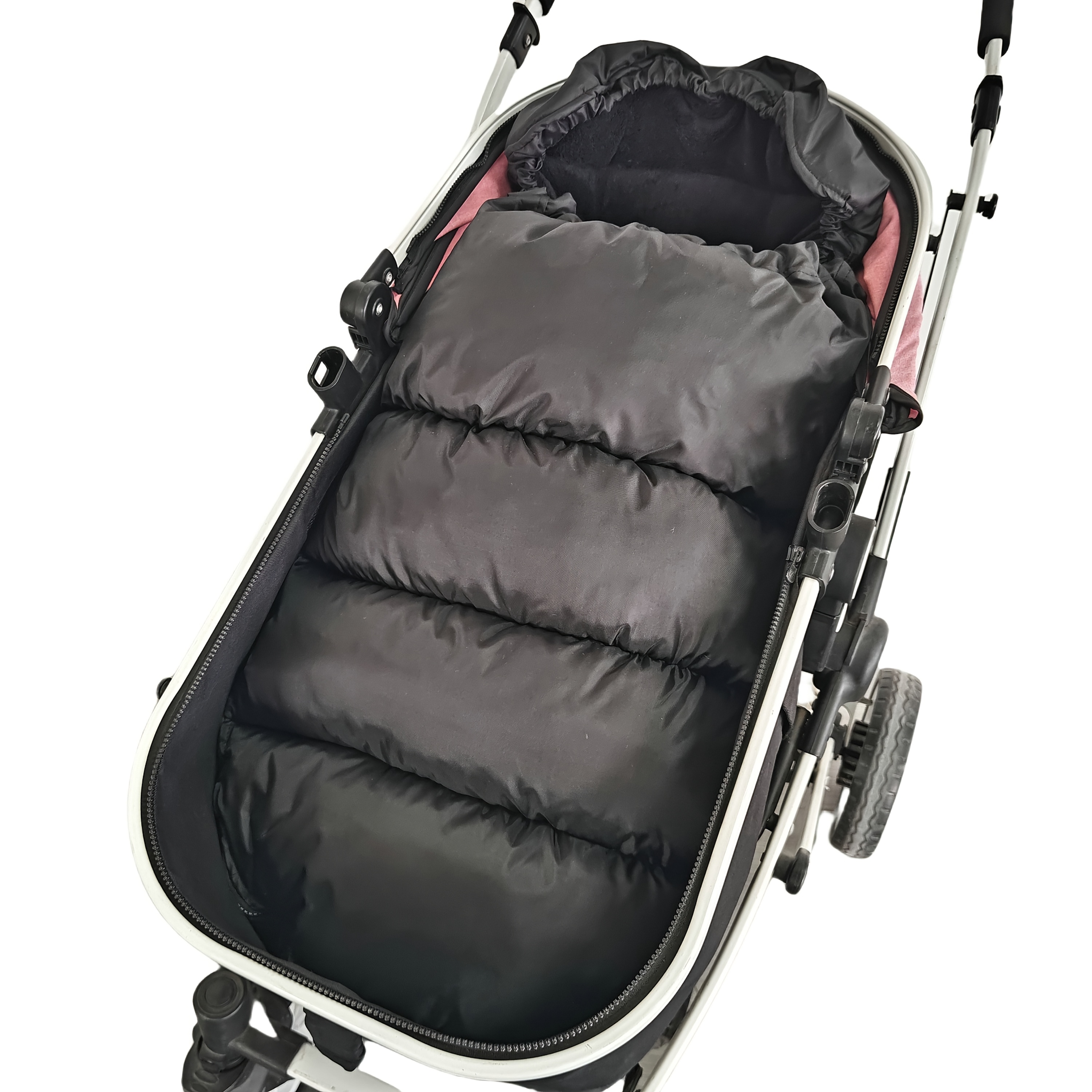 1pc Universal Waterproof Windproof Polyester Stroller Footmuff with Coral Fleece Lining Pram Boot Cover Accessory