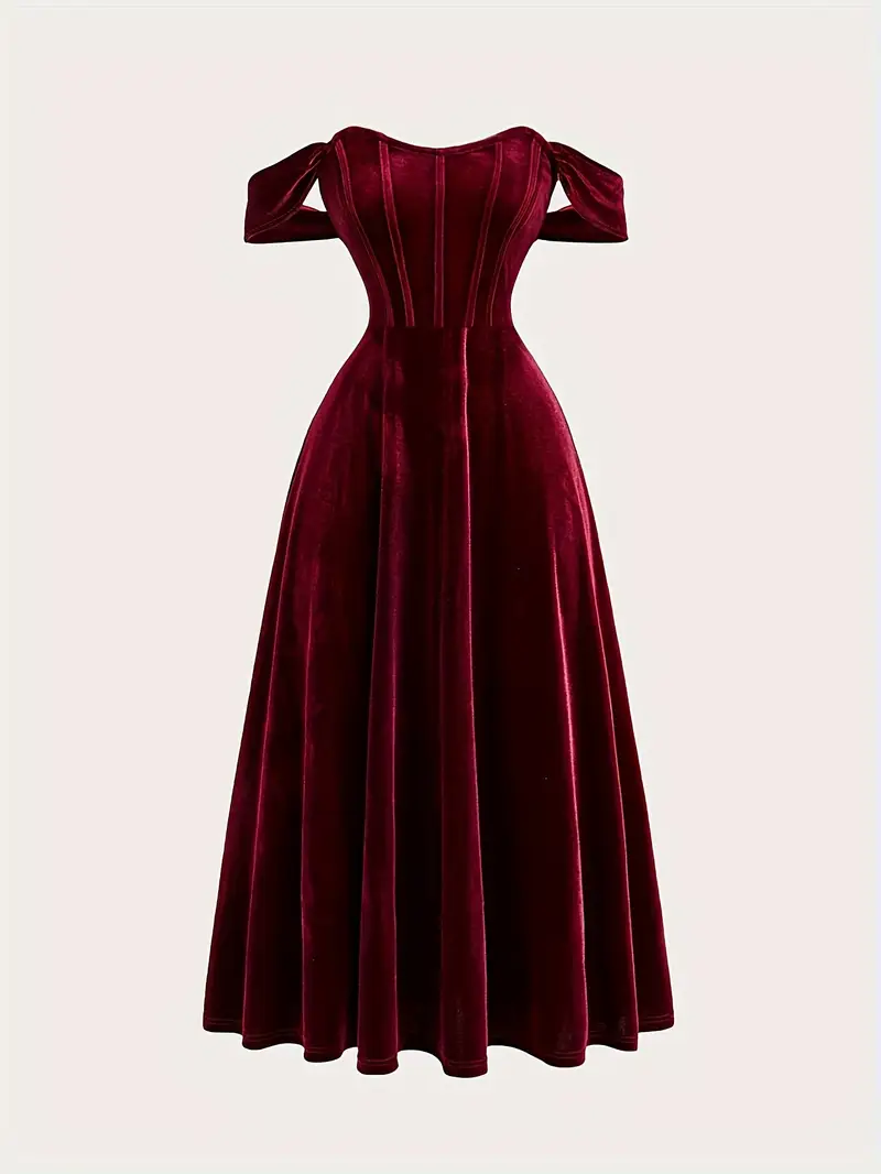 womens elegant shoulder a line dress 100 polyester machine - Temu Mauritius womens elegant shoulder a line dress 100 polyester machine - Temu Mauritius