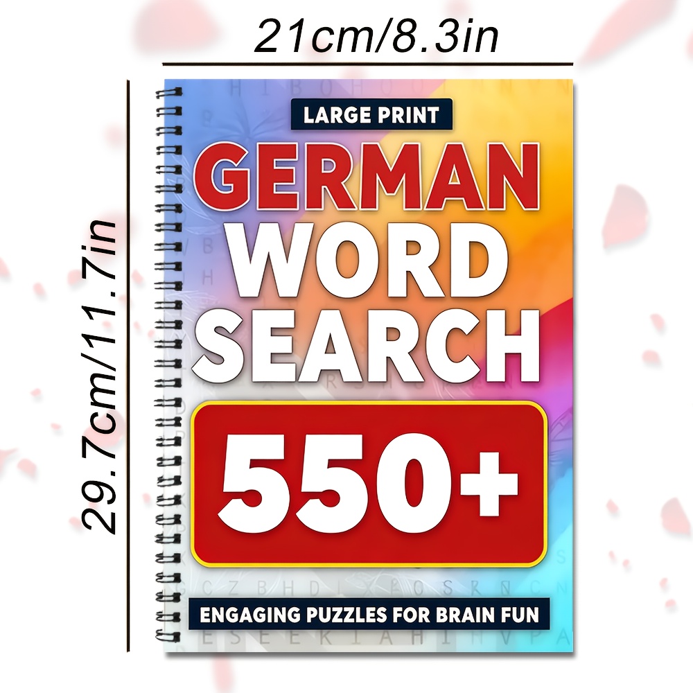 Image of German Puzzle Book | Large Print Edition, Containing A Of Vocabulary, Perfect For Brain Training And Easy To Carry, Making It An Companion.
