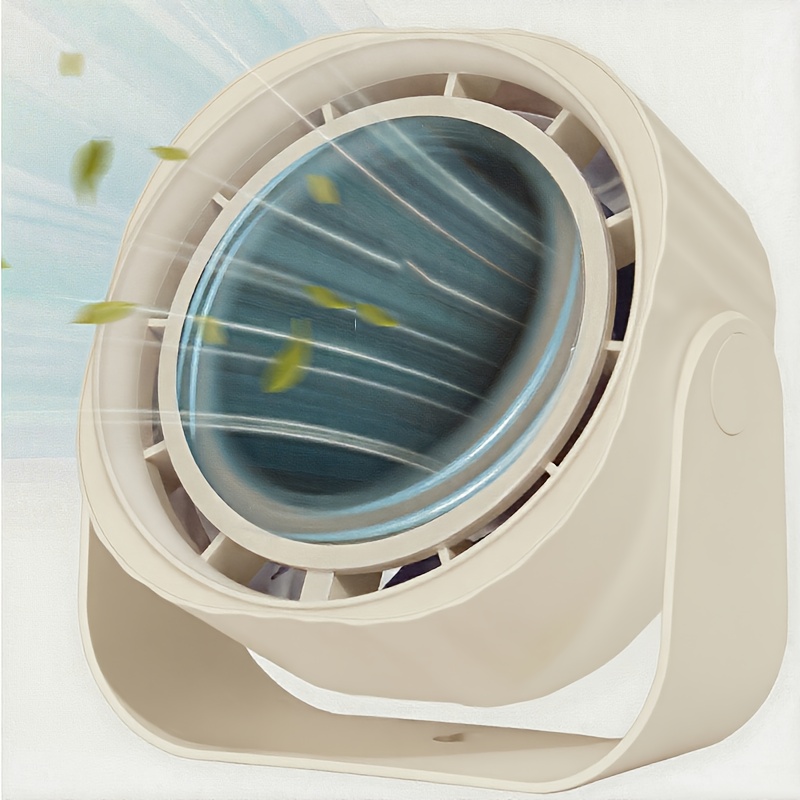 TEMU A Quiet Wall-mounted Desktop Fan Featuring A Digital Display, 5 Wind Speed Settings, Capable Of Being Hung, A 5400mah Battery, This Portable Usb