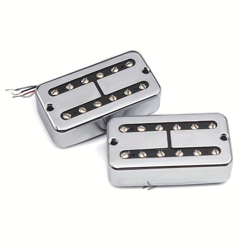 [Alnico 5 Guitar Pickup] Alnico 5 Golden/Chrome Electric Guitar Humbucker Pickup | FT Style Neck-7.5K & Bridge-8.6K Coil Splitting Pickups for Electric Guitar