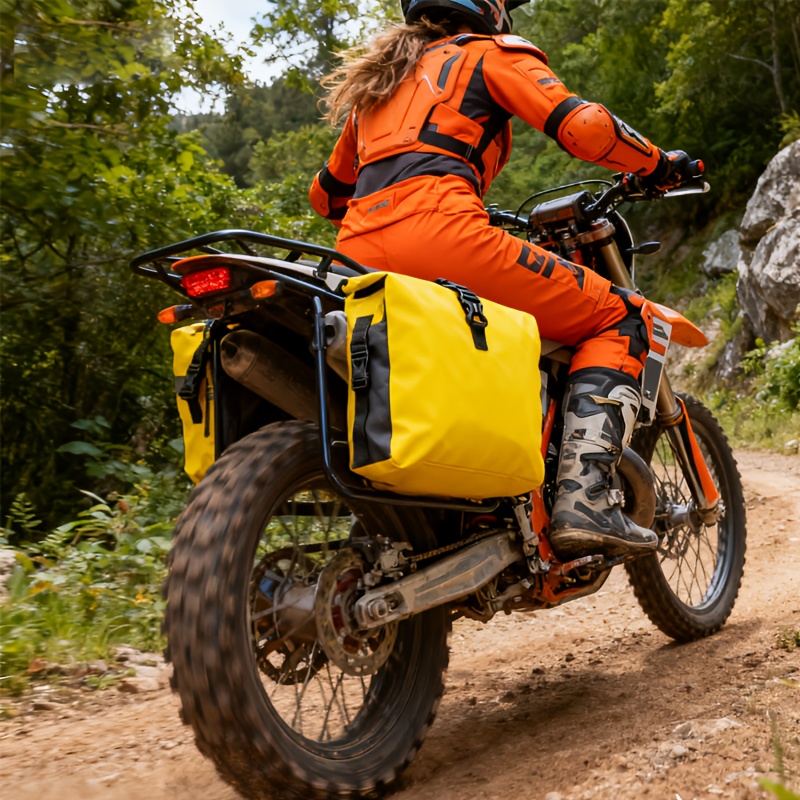 motorcycle and bicycle panniers large capacity side mounted bags cycling equipment storage bags